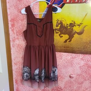 Hot Topic Over the Garden Wall Dress Maroon